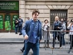 Magnus Carlsen with his infamous jeans in New York. Magnus Carlsen with his infamous jeans in New York.