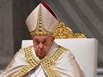 Pope Francis urges peace and unity after Trump-Zelensky fallout while showing signs of recovery in hospital.
(Photo by Andreas SOLARO / AFP)