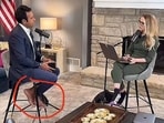 Vivek Ramaswamy wore no shoes or socks during an interview. Vivek Ramaswamy wore no shoes or socks during an interview.