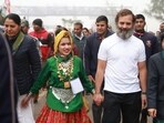 Congress worker Himani Narwal seen with Lok Sabha Leader of Opposition Rahul Gandhi during 'Bharat Jodo Yatra'. Congress worker Himani Narwal seen with Lok Sabha Leader of Opposition Rahul Gandhi during 'Bharat Jodo Yatra'.