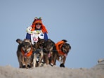 Race veteran Paige Daugherty participates in the ceremonial start of the 53rd Iditarod Trail Sled Dog Race in Anchorage, Alaska, U.S. March 1, 2025.