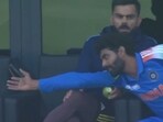 Ravindra Jadeja imitates Glenn Phillips' one-handed stunner during chat with Virat Kohli in team balcony Ravindra Jadeja imitates Glenn Phillips' one-handed stunner during chat with Virat Kohli in team balcony
