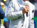 Former cricketer and commentator Sunil Gavaskar at Dubai International Cricket Stadium Former cricketer and commentator Sunil Gavaskar at Dubai International Cricket Stadium