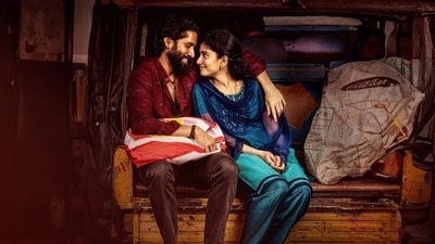 Naga Chaitanya and Sai Pallavi's still from Thandel. Naga Chaitanya and Sai Pallavi's still from Thandel.