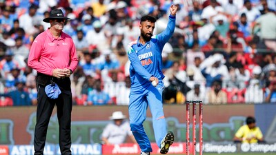 Cuttack, Feb 09 (ANI): India's Varun Chakravarthy in action during the 2nd ODI match against England, at Barabati Stadium in Cuttack. ((ANI Photo)) Cuttack, Feb 09 (ANI): India's Varun Chakravarthy in action during the 2nd ODI match against England, at Barabati Stadium in Cuttack. ((ANI Photo))