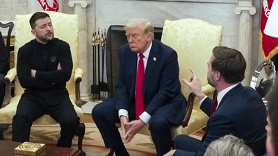 The oil company made the decision in solidarity with Ukraine after a clash between Volodymyr Zelensky and Donald Trump (AP) The oil company made the decision in solidarity with Ukraine after a clash between Volodymyr Zelensky and Donald Trump (AP)