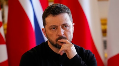 Ukrainian President Volodymyr Zelenskyy takes part in a plenary during the Securing our Future Summit on Ukraine and European security at Lancaster House in London, Sunday, March 2, 2025. (AP) Ukrainian President Volodymyr Zelenskyy takes part in a plenary during the Securing our Future Summit on Ukraine and European security at Lancaster House in London, Sunday, March 2, 2025. (AP)