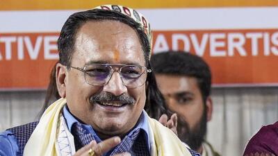 Delhi BJP president Virendra Sachdeva at a felicitation ceremony by Delhi Purvanchal Morcha in New Delhi on Sunday. (PTI) Delhi BJP president Virendra Sachdeva at a felicitation ceremony by Delhi Purvanchal Morcha in New Delhi on Sunday. (PTI)