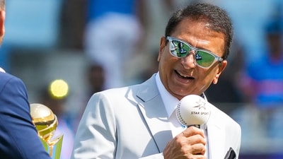 Former cricketer and commentator Sunil Gavaskar at Dubai International Cricket Stadium (PTI) Former cricketer and commentator Sunil Gavaskar at Dubai International Cricket Stadium (PTI)