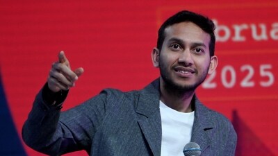 Ritesh Agarwal was speaking at Mumbai Tech Week on March 1 (Bloomberg) Ritesh Agarwal was speaking at Mumbai Tech Week on March 1 (Bloomberg)
