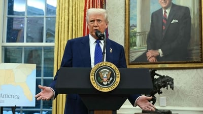 Trump said on social media that his January executive order on digital assets would create a stockpile of currencies including XRP (Ripple), SOL (Solana), and ADA (Cardano). (Photo by ANDREW CABALLERO-REYNOLDS / AFP) (AFP) Trump said on social media that his January executive order on digital assets would create a stockpile of currencies including XRP (Ripple), SOL (Solana), and ADA (Cardano). (Photo by ANDREW CABALLERO-REYNOLDS / AFP) (AFP)