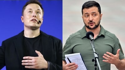 Billionaire Elon Musk and Ukrainian President Volodymyr Zelensky (filed photo) Billionaire Elon Musk and Ukrainian President Volodymyr Zelensky (filed photo)