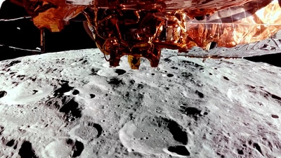 This image provided by Firefly Aerospace on Feb. 26, 2025 shows Firefly Aerospace’s Blue Ghost lunar lander orbiting the moon. (Firefly Aerospace via AP) (AP) This image provided by Firefly Aerospace on Feb. 26, 2025 shows Firefly Aerospace’s Blue Ghost lunar lander orbiting the moon. (Firefly Aerospace via AP) (AP)