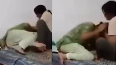 After the video went viral on social media, the woman's brother filed a police complaint, alleging that she had been holding their mother captive. (X/viral video) After the video went viral on social media, the woman's brother filed a police complaint, alleging that she had been holding their mother captive. (X/viral video)