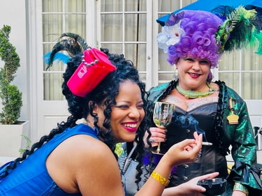 Members of the Maria Antoinette Club at the Greasing of the Poles in Royal Sonesta New Orleans. (Preeti Verma Lal) Members of the Maria Antoinette Club at the Greasing of the Poles in Royal Sonesta New Orleans. (Preeti Verma Lal)