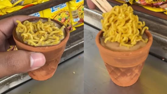 On Instagram, a bizarre Maggi Chai video went viral. (Instagram/bhukkad_bagh )