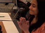 Nodirbek Yakubboev exchanges a 'Namaste' gesture with Indian GM Divya Deshmukh. Nodirbek Yakubboev exchanges a 'Namaste' gesture with Indian GM Divya Deshmukh.