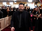Nick Offerman arrives at the Oscars on Sunday, March 2, 2025, at the Dolby Theatre in Los Angeles. (AP Photo/John Locher)