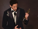 Adrien Brody wins the Oscar for Best Actor for "The Brutalist" during the Oscars show at the 97th Academy Awards in Hollywood, Los Angeles, California, U.S., March 2, 2025. REUTERS/Carlos Barria