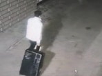 Himani Narwal murder: The accused carrying the woman's body in a suitcase. Himani Narwal murder: The accused carrying the woman's body in a suitcase.