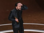 Kieran Culkin accepts the award for best performance by an actor in a supporting role for "A Real Pain" during the Oscars on Sunday, March 2, 2025, at the Dolby Theatre in Los Angeles. (AP Photo/Chris Pizzello)