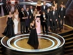 Cast and crew of Anora at the 2025 Oscars
(Photo by KEVIN WINTER / GETTY IMAGES NORTH AMERICA / Getty Images via AFP) Cast and crew of Anora at the 2025 Oscars
(Photo by KEVIN WINTER / GETTY IMAGES NORTH AMERICA / Getty Images via AFP)