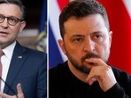 Mike Johnson rips Volodymyr Zelenskyy's conduct towards Trump (AP Photo/J. Scott Applewhite, Sean Kilpatrick/The Canadian Press via AP)