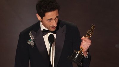 Adrien Brody wins the Oscar for Best Actor for "The Brutalist" during the Oscars show at the 97th Academy Awards in Hollywood, Los Angeles, California, U.S., March 2, 2025. REUTERS/Carlos Barria (REUTERS)