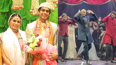 Ashutosh Gowariker grooves at son Konark Gowariker's sangeet. Ashutosh Gowariker grooves at son Konark Gowariker's sangeet.
