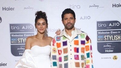 Farhan Akhtar and Shibani Dandekar at HT's Most Stylish awards 2025 Farhan Akhtar and Shibani Dandekar at HT's Most Stylish awards 2025