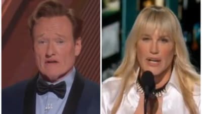 Trump blasted at Oscars as Daryl Hannah honored Ukraine with the phrase “Slava Ukraini” ("Glory to Ukraine") in an off-script political comment on Sunday and Conan O'Brien took an indirect jibe at the US President. (X@Acyn) Trump blasted at Oscars as Daryl Hannah honored Ukraine with the phrase “Slava Ukraini” ("Glory to Ukraine") in an off-script political comment on Sunday and Conan O'Brien took an indirect jibe at the US President. (X@Acyn)