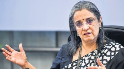 Former Securities and Exchange Board of India chairperson Madhabi Puri Buch and five others were accused of financial fraud, regulatory violations and corruption. (PTI) Former Securities and Exchange Board of India chairperson Madhabi Puri Buch and five others were accused of financial fraud, regulatory violations and corruption. (PTI)