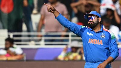 India captain Rohit Sharma during the ICC Champions Trophy in Dubai. (AFP Photo) India captain Rohit Sharma during the ICC Champions Trophy in Dubai. (AFP Photo)