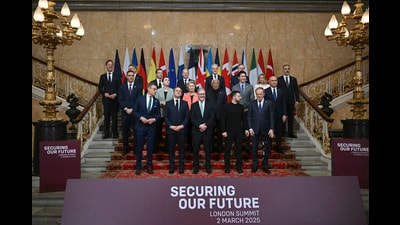 The emergency gathering of the “willing coalition” of leaders from 20 European countries pledged support to Kyiv and promised to secure its sovereignty independent of Washington’s reset in its relations with Moscow (AP)