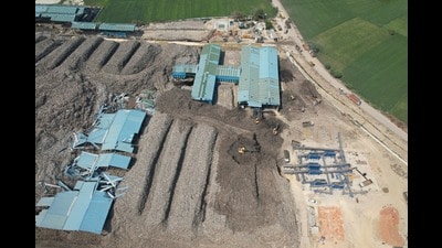 The previous compiled waste at the Shivri Plant of the LMC. (Sourced) The previous compiled waste at the Shivri Plant of the LMC. (Sourced)