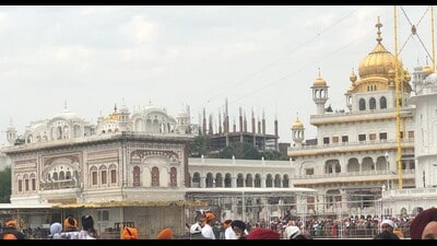 The under-construction building is taller than Akal Takht and is spoiling the ambience of the Golden Temple, say Sikh groups. (HT Photo) The under-construction building is taller than Akal Takht and is spoiling the ambience of the Golden Temple, say Sikh groups. (HT Photo)