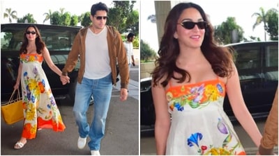 Kiara Advani dazzles in floral maxi dress during stylish airport outing with Sidharth Malhotra. (Instagram) Kiara Advani dazzles in floral maxi dress during stylish airport outing with Sidharth Malhotra. (Instagram)