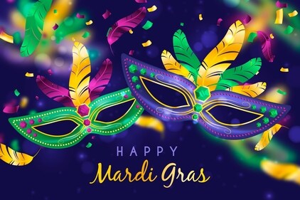 People wear masks, costumes, and throw beads. (Freepik) People wear masks, costumes, and throw beads. (Freepik)