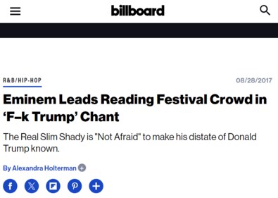 Billboard covered the news on August 28, 2017