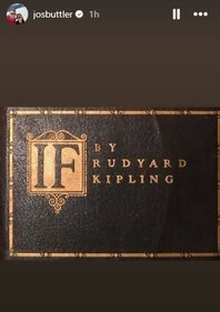 Jos Buttler's cryptic Instagram story