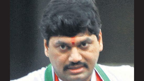 Mumbai, India, September 02, 2013_ Dhananjay Munde after winning MLC election at Vidhan Bhavan in Mumbai, India on Monday, September 02, 2013.(Photo by Kunal Patil / Hindustan Times) (Hindustan Times)