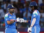 India's Virat Kohli and KL Rahul celebrate their partnership during the ICC Champions Trophy 2025 semi-final match against Australia India's Virat Kohli and KL Rahul celebrate their partnership during the ICC Champions Trophy 2025 semi-final match against Australia