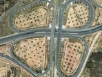 An aerial view shows partially opened stretch of Bengaluru-Chennai Expressway in Hoskote. An aerial view shows partially opened stretch of Bengaluru-Chennai Expressway in Hoskote.