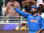 India captain Rohit Sharma during the ICC Champions Trophy in Dubai. India captain Rohit Sharma during the ICC Champions Trophy in Dubai.