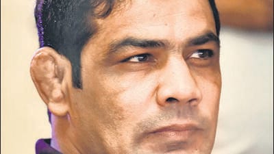 A Sept. 23, 2019 file photo of wrestler and Olympic medallist Sushil Kumar, who was arrested in the murder of a fellow wrestler at Chhatrasal stadium. (PTI) A Sept. 23, 2019 file photo of wrestler and Olympic medallist Sushil Kumar, who was arrested in the murder of a fellow wrestler at Chhatrasal stadium. (PTI)