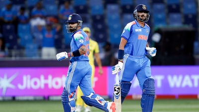 The stand ended on 91 off 111 balls when Iyer fell on 45 off 62 balls to Adam Zampa. However, this was followed by a couple of damaging partnerships anchored by Kohli. He put on 44 off 52 balls with Axar Patel for the fourth wicket. Then he put up 47 runs off just 46 balls with KL Rahul. (ANI) The stand ended on 91 off 111 balls when Iyer fell on 45 off 62 balls to Adam Zampa. However, this was followed by a couple of damaging partnerships anchored by Kohli. He put on 44 off 52 balls with Axar Patel for the fourth wicket. Then he put up 47 runs off just 46 balls with KL Rahul. (ANI)
