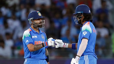 India's Virat Kohli and KL Rahul celebrate their partnership during the ICC Champions Trophy 2025 semi-final match against Australia (ANI) India's Virat Kohli and KL Rahul celebrate their partnership during the ICC Champions Trophy 2025 semi-final match against Australia (ANI)