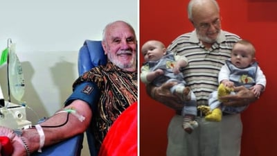 James Harrison, dubbed as the "Man with the golden arm." (Australian Red Cross, Lifeblood) James Harrison, dubbed as the "Man with the golden arm." (Australian Red Cross, Lifeblood)
