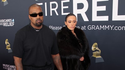 Kanye West and Bianca Censori at the red carpet during the 67th Annual Grammy Awards in Los Angeles, California. REUTERS/Daniel Cole (REUTERS)