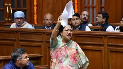 CM Rekha Gupta speaks in the House during the Delhi assembly session on Monday. (HT Photo) CM Rekha Gupta speaks in the House during the Delhi assembly session on Monday. (HT Photo)